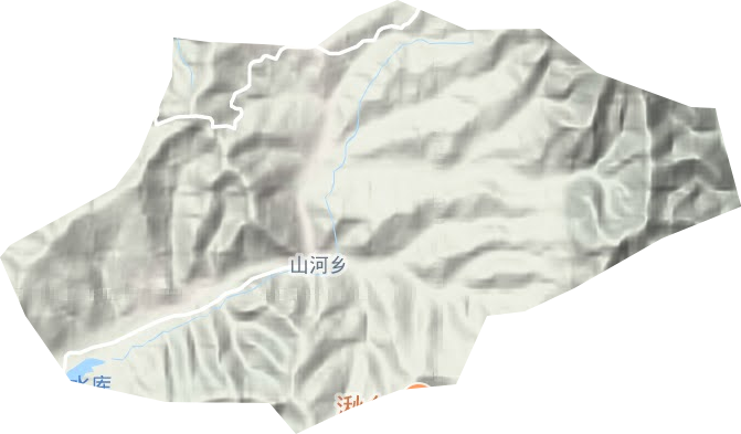 山河乡地形地图