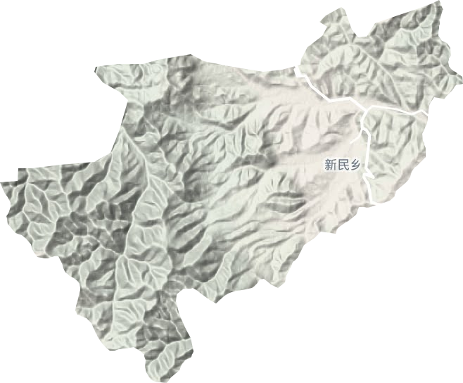 新民乡地形地图