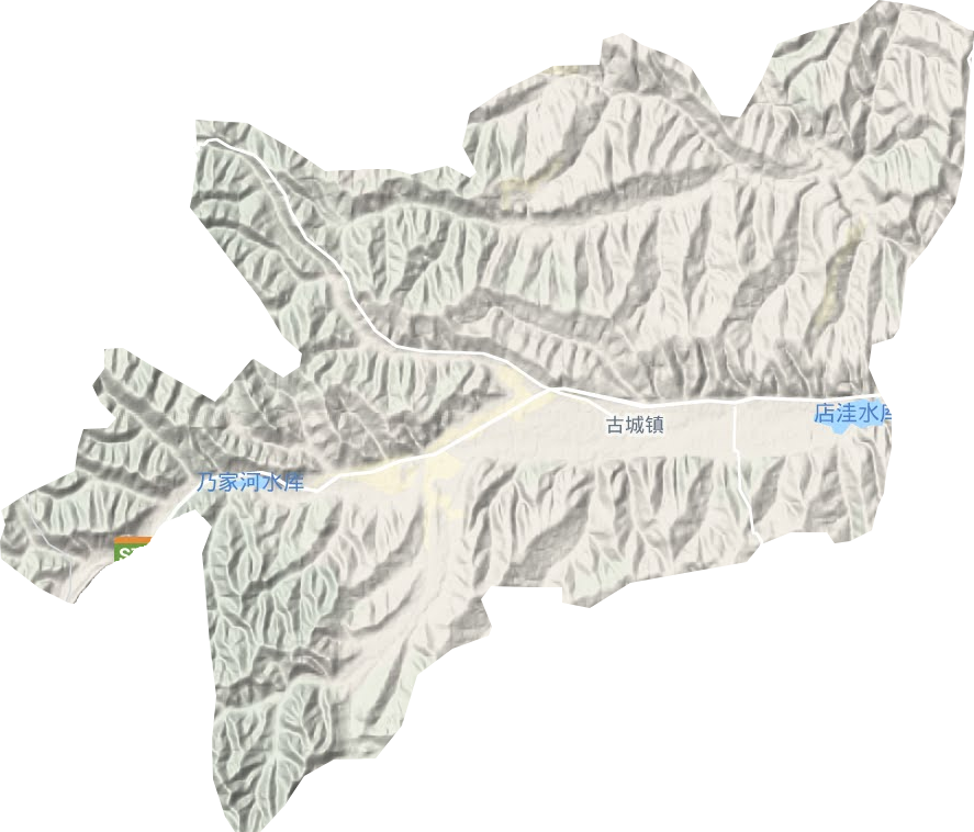 古城镇地形地图