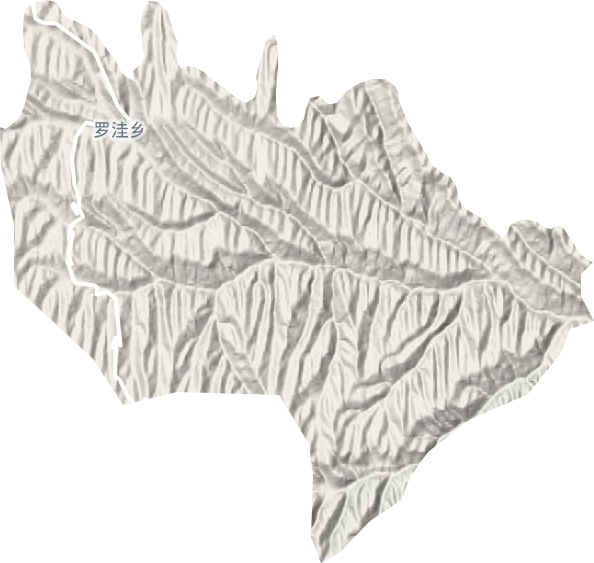 罗洼乡地形地图