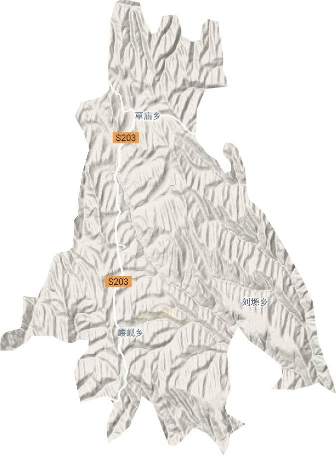 草庙乡地形地图