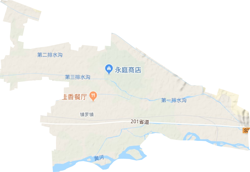 镇罗镇地形地图