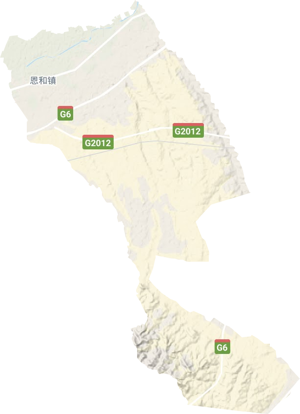 恩和镇地形地图