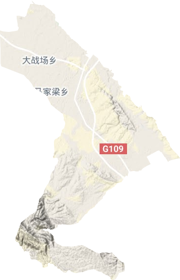 大战场镇地形地图