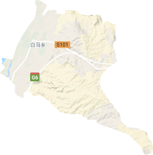 白马乡地形地图