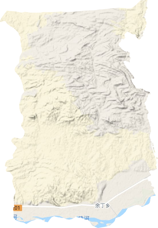 余丁乡地形地图