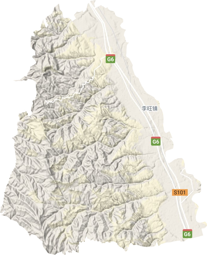 李旺镇地形地图