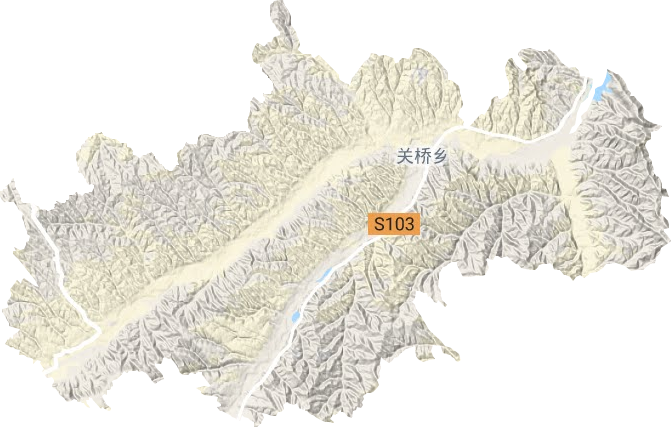 关桥乡地形地图