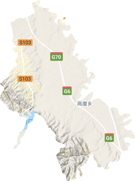 高崖乡地形地图