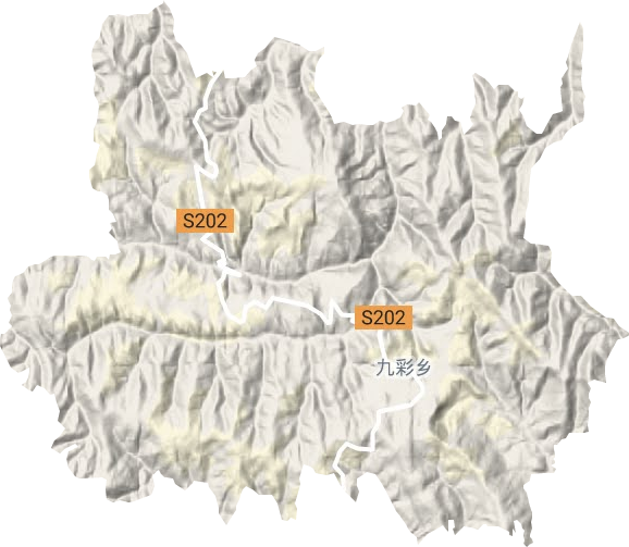 九彩乡地形地图