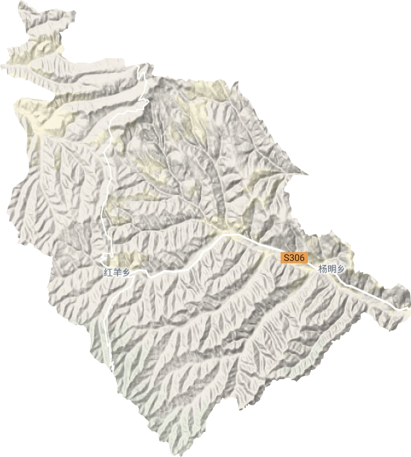 红羊乡地形地图