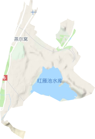 燕儿窝街道地形地图