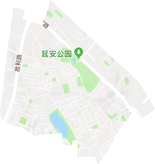 胜利路街道地形地图