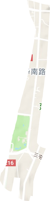 新华南路街道地形地图