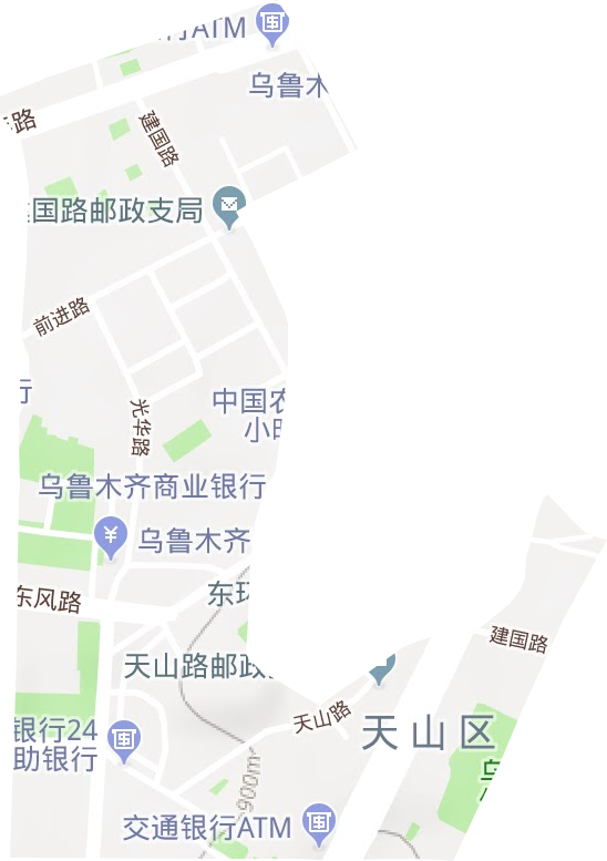 解放北路街道地形地图