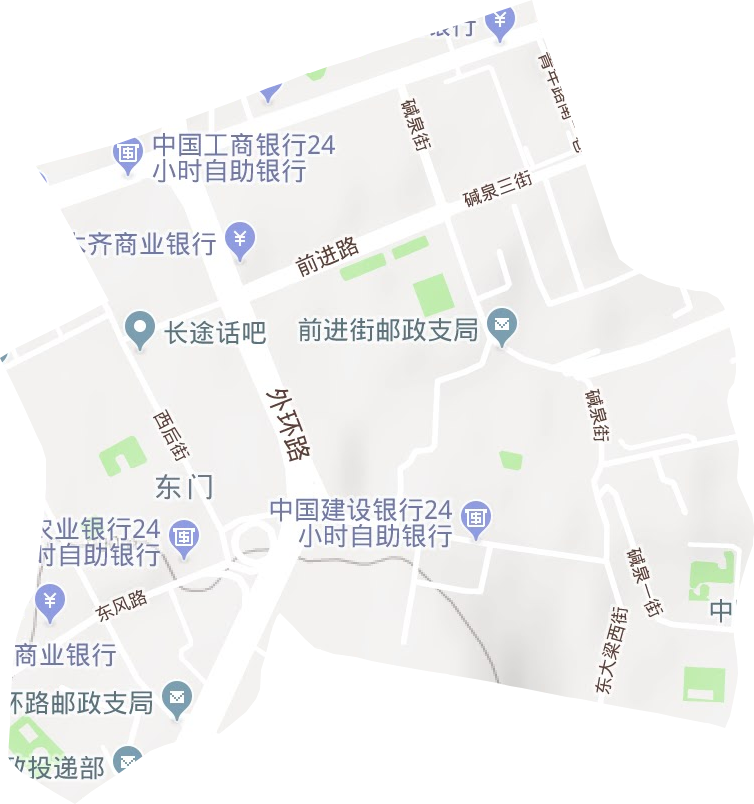 东门街道地形地图