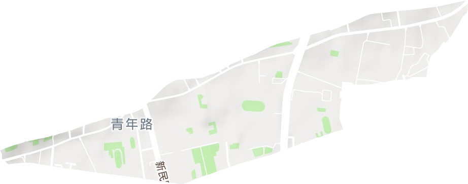青年路街道地形地图