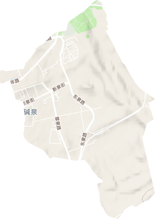 碱泉街道地形地图