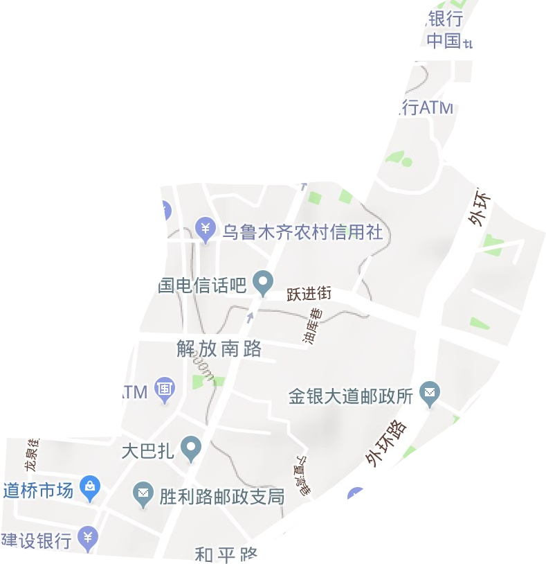 二道桥街道地形地图