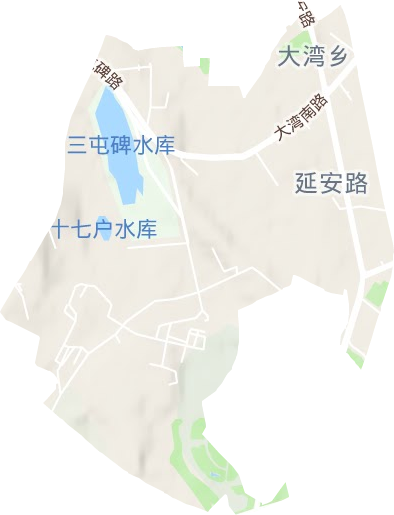 赛马场街道地形地图