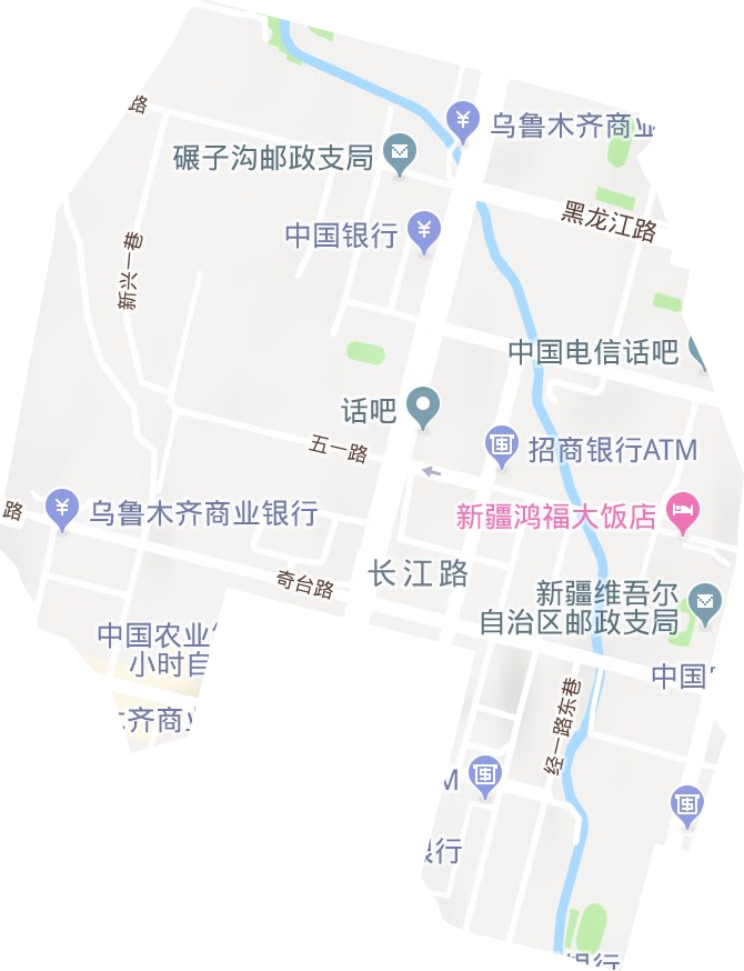长江路街道地形地图