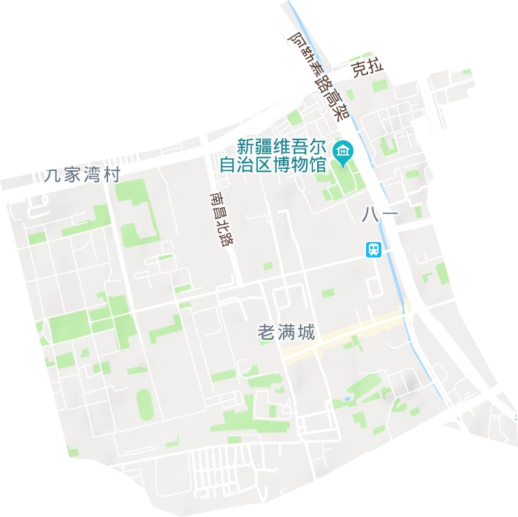 八一街道地形地图