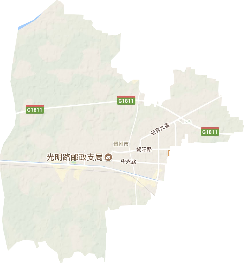 晋州镇地形地图
