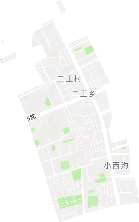 二工街道地形地图
