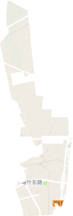 喀什东路街道地形地图