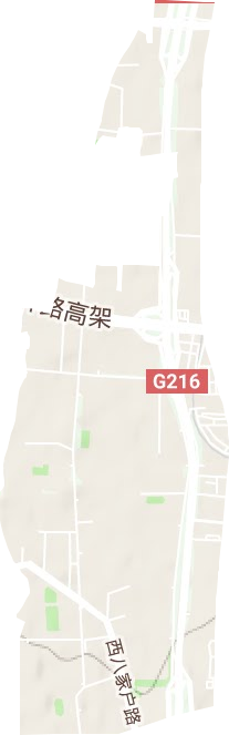 银川路街道地形地图