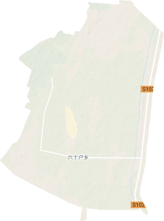 六十户乡地形地图