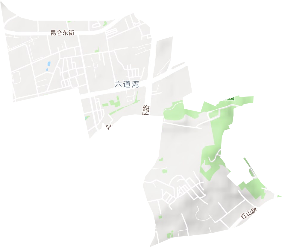 六道湾街道地形地图