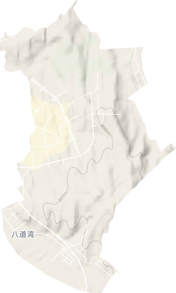 八道湾街道地形地图