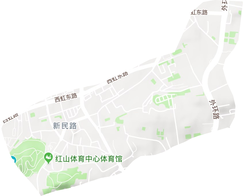 新民路街道地形地图