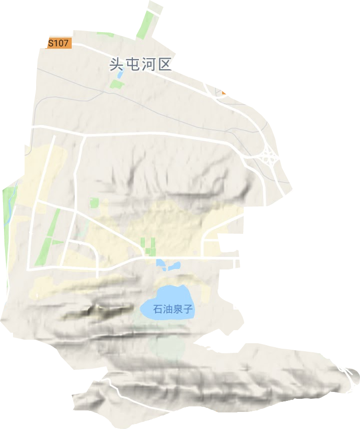 火车西站街道地形地图