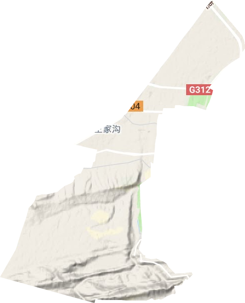 王家沟街道地形地图