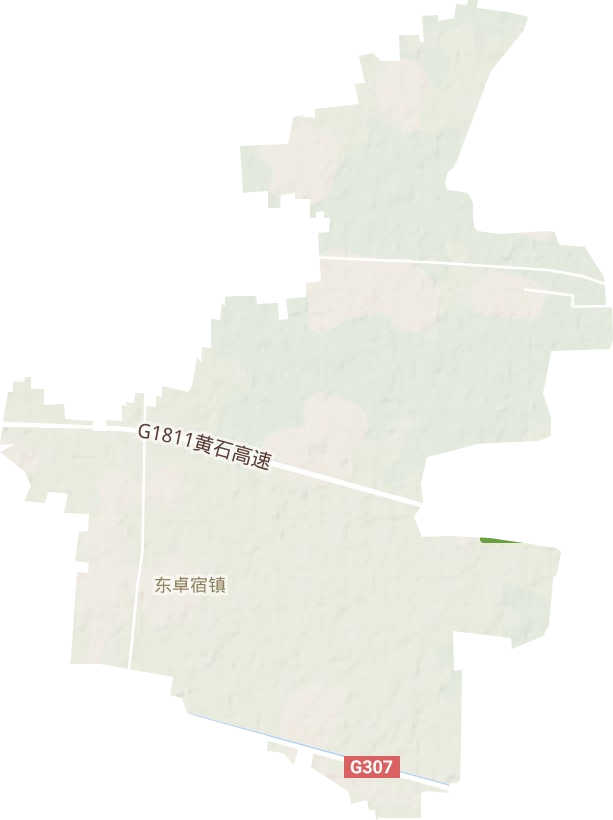 东卓宿镇地形地图