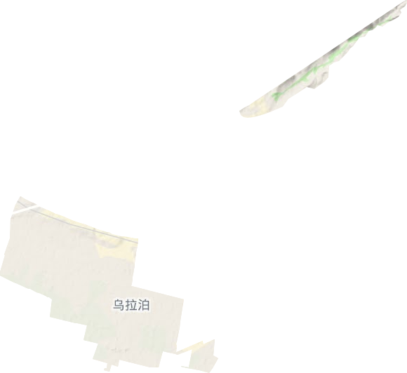 乌拉泊街道地形地图