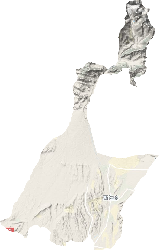 西沟乡地形地图