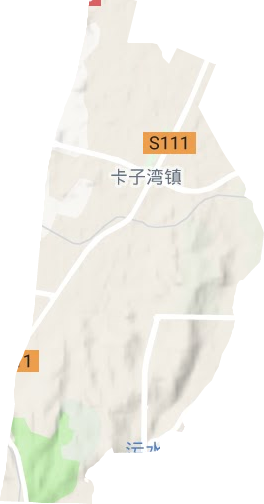 卡子湾街道地形地图