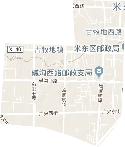 古牧地西路街道地形地图