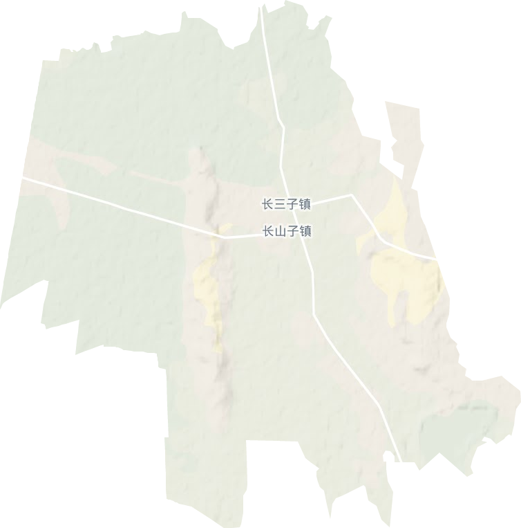 长山子镇地形地图
