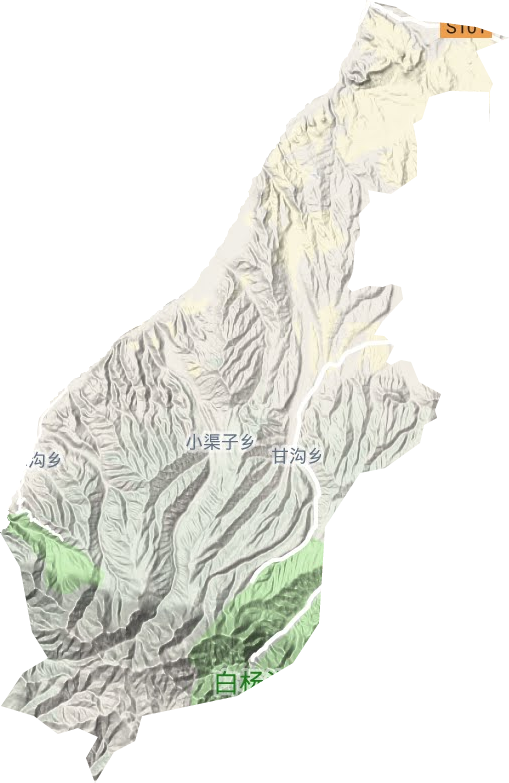 甘沟乡地形地图