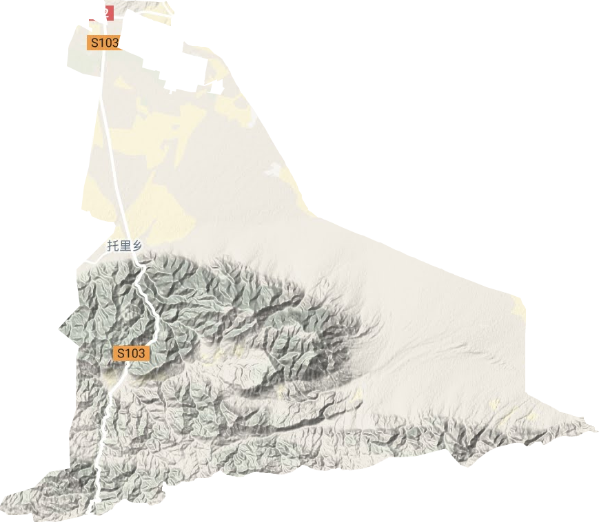 托里乡地形地图