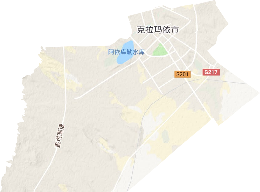 昆仑路街道地形地图
