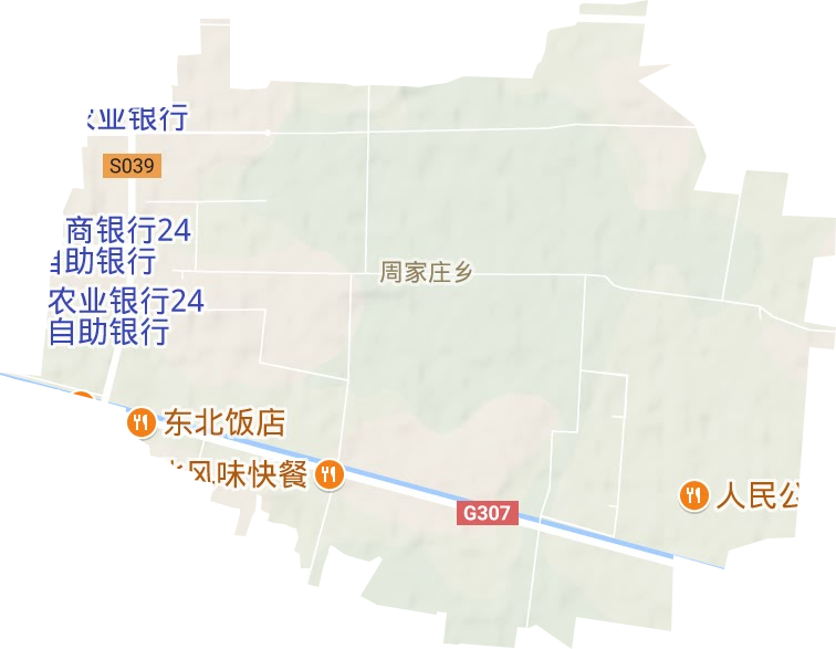 周家庄乡地形地图