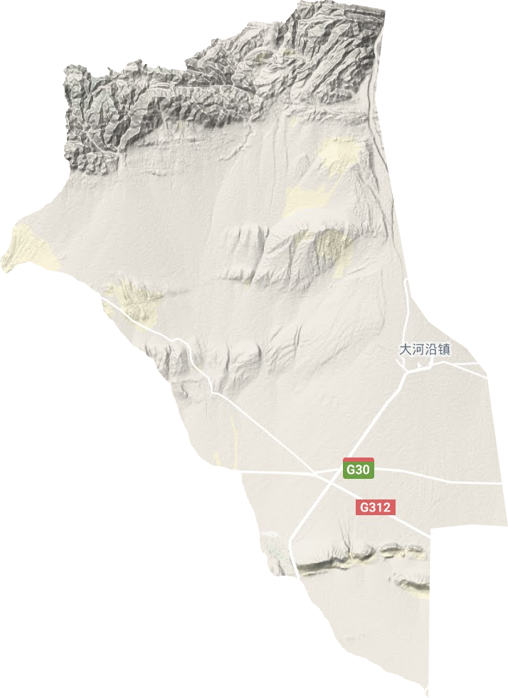 大河沿镇地形地图