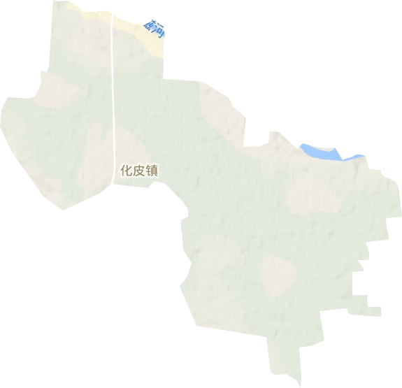 化皮镇地形地图