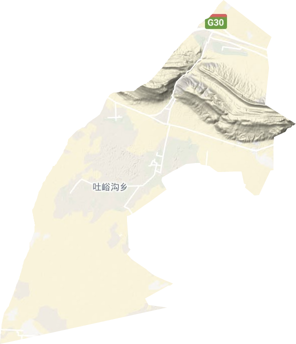 吐峪沟乡地形地图