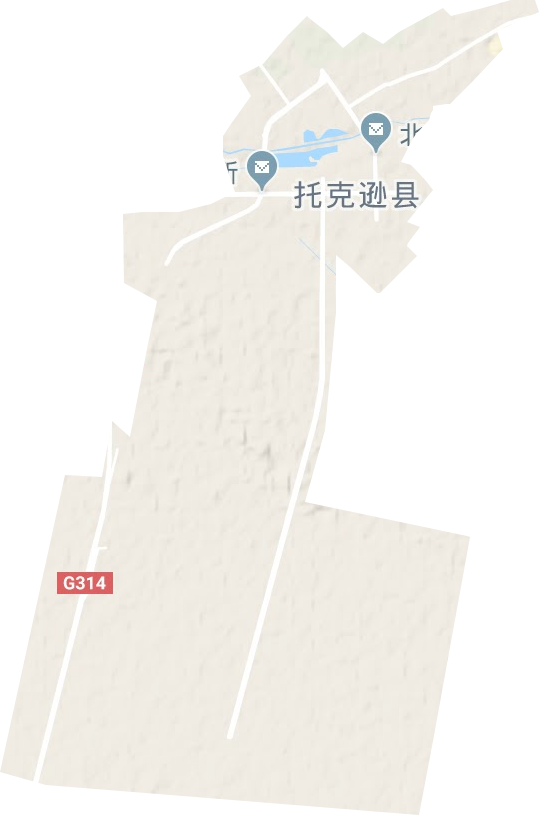 托克逊镇地形地图